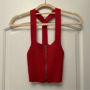 Urban Outfitters Knit Red Crop Top